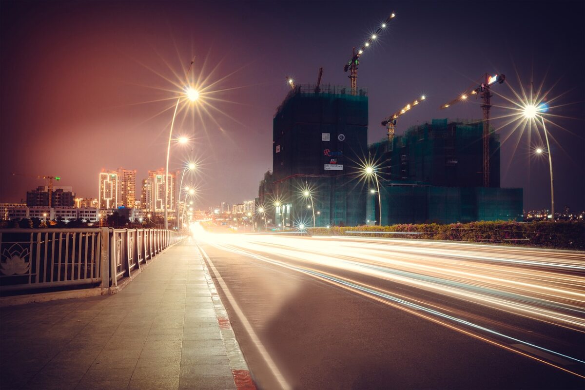 Refletor de led para obras públicas